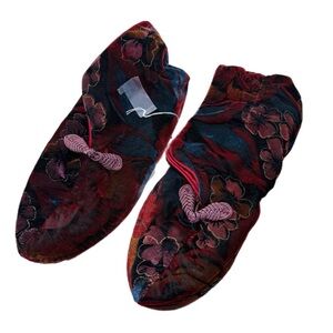 Oscar De La Renta Vintage Pink/Purple Velvet Slippers sz M